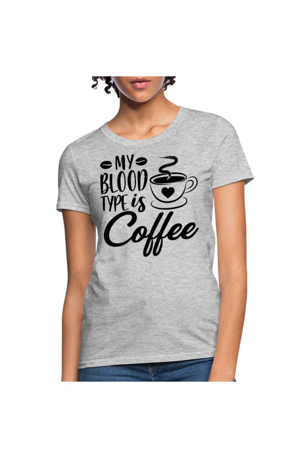 My Blood Type Is Coffee Women's Nurse T-Shirt - heather gray