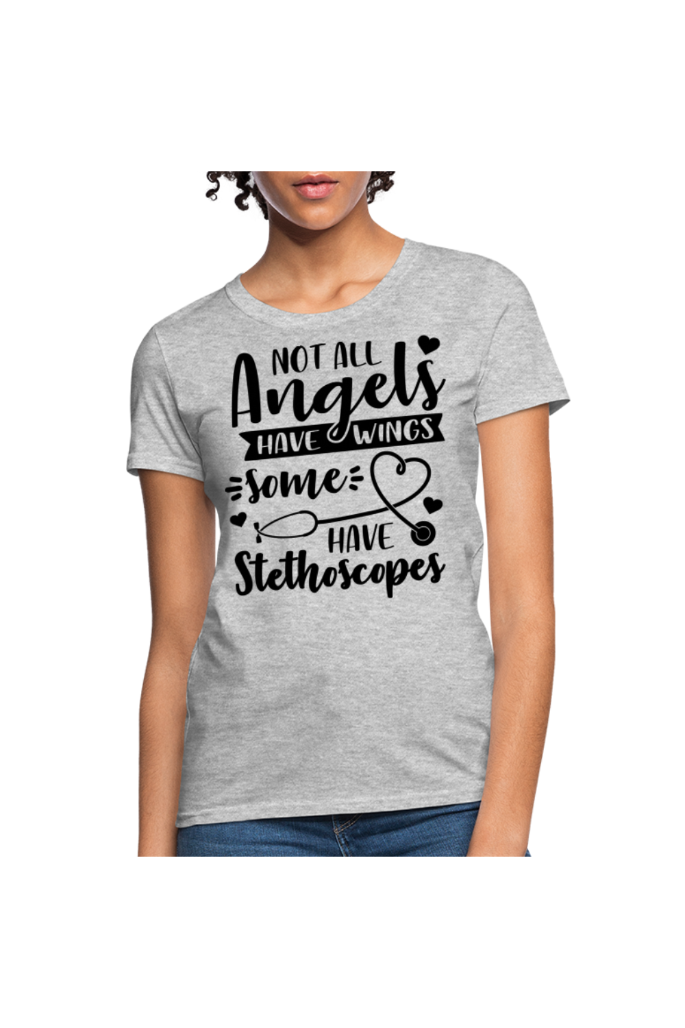 Not All Angels Women's Nurse T-Shirt - heather gray