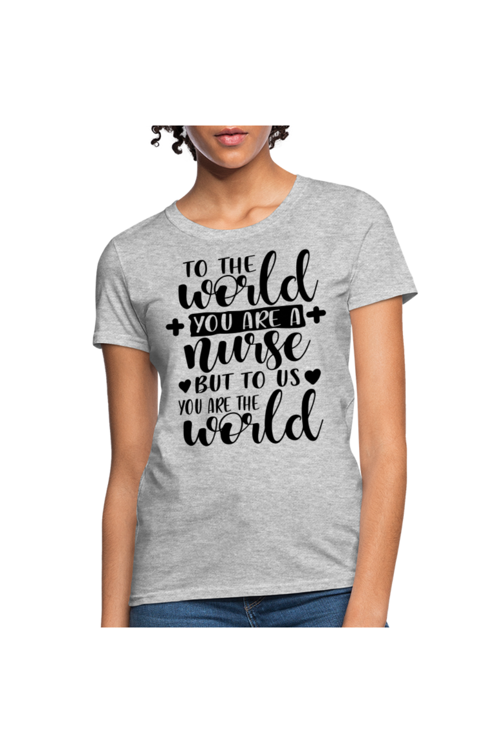 To The World Women's Nurse T-Shirt - heather gray