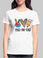 Women Peace Love Teach Short Sleeve T-Shirt nicholesgifts