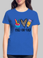 Women Peace Love Teach Short Sleeve T-Shirt nicholesgifts