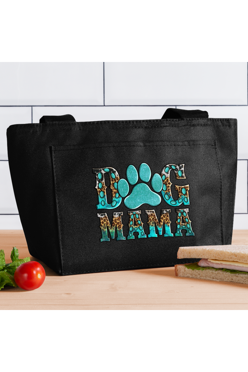 Women Dog Mama Lunch Bag - black - NicholesGifts.online