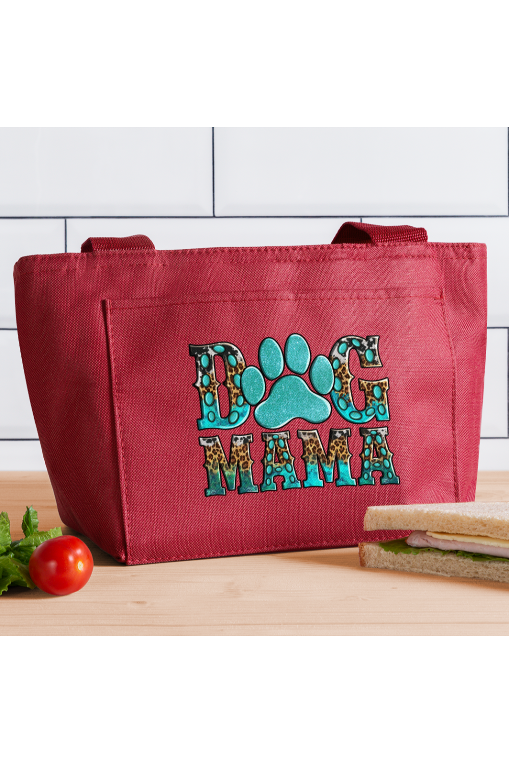 Women Dog Mama Lunch Bag - red - NicholesGifts.online