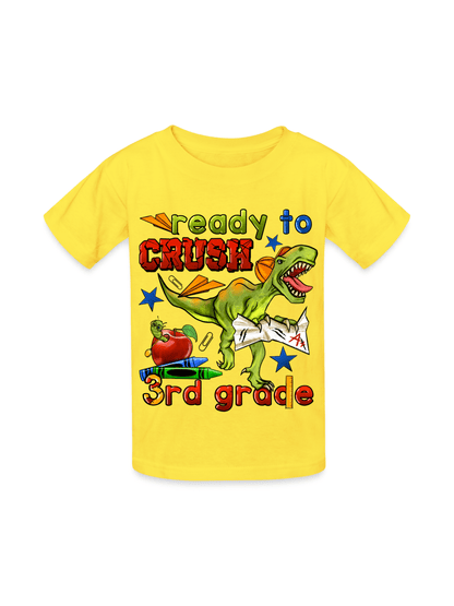 Boys Ready To Crush Third Grade Short Sleeve Tee Shirts for Back To School nicholesgifts