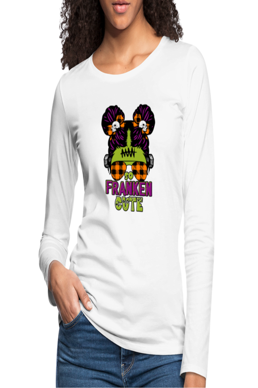 Women So Franken Cute Halloween Long Sleeve T-Shirt NicholesGifts