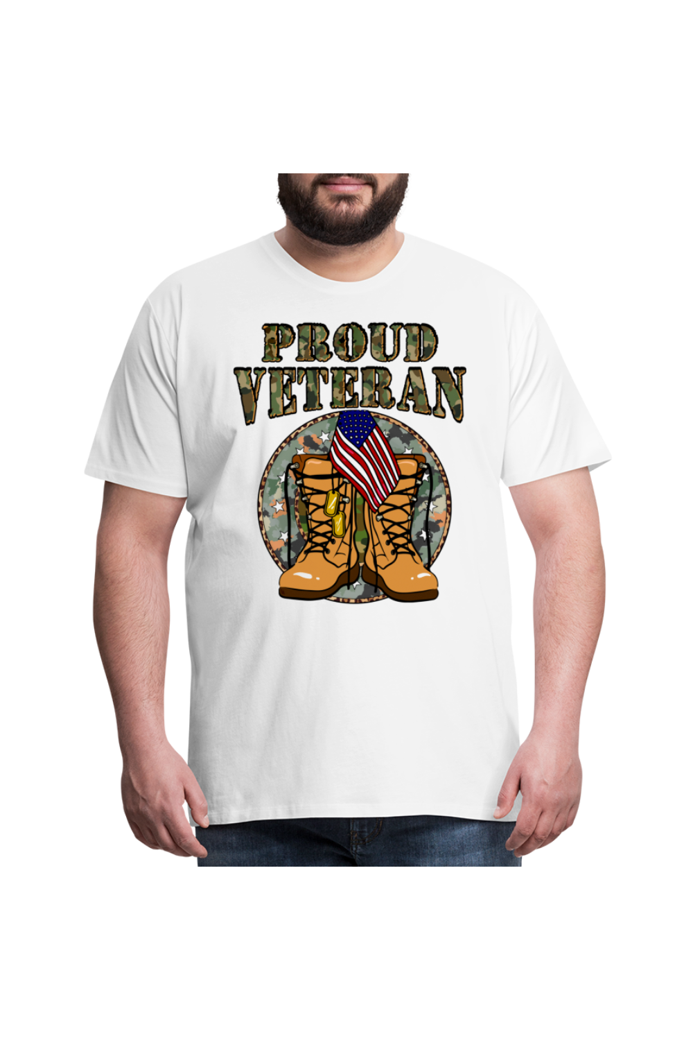 Men Proud Veteran Gray Short Sleeve T- Shirt nicholesgifts