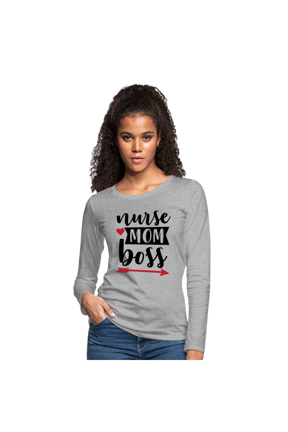 Women's Nurse Mom Boss Long Sleeve T-Shirt nicholesgifts