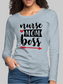 Women's Nurse Mom Boss Long Sleeve T-Shirt NicholesGifts