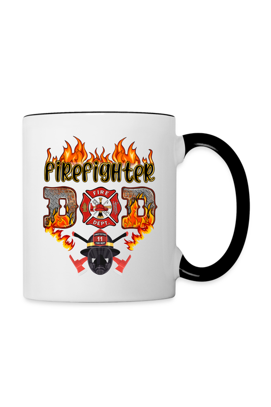 Men Firefighter Contrast Coffee Mug - white-black - NicholesGifts.online