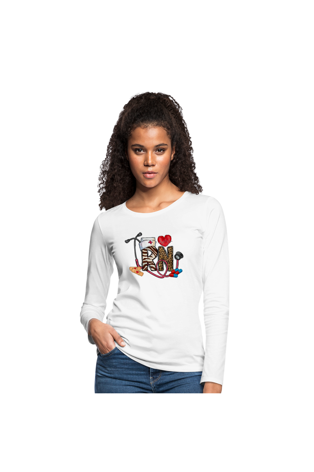 Women's Registered Nurse Long Sleeve T-Shirt nicholesgifts