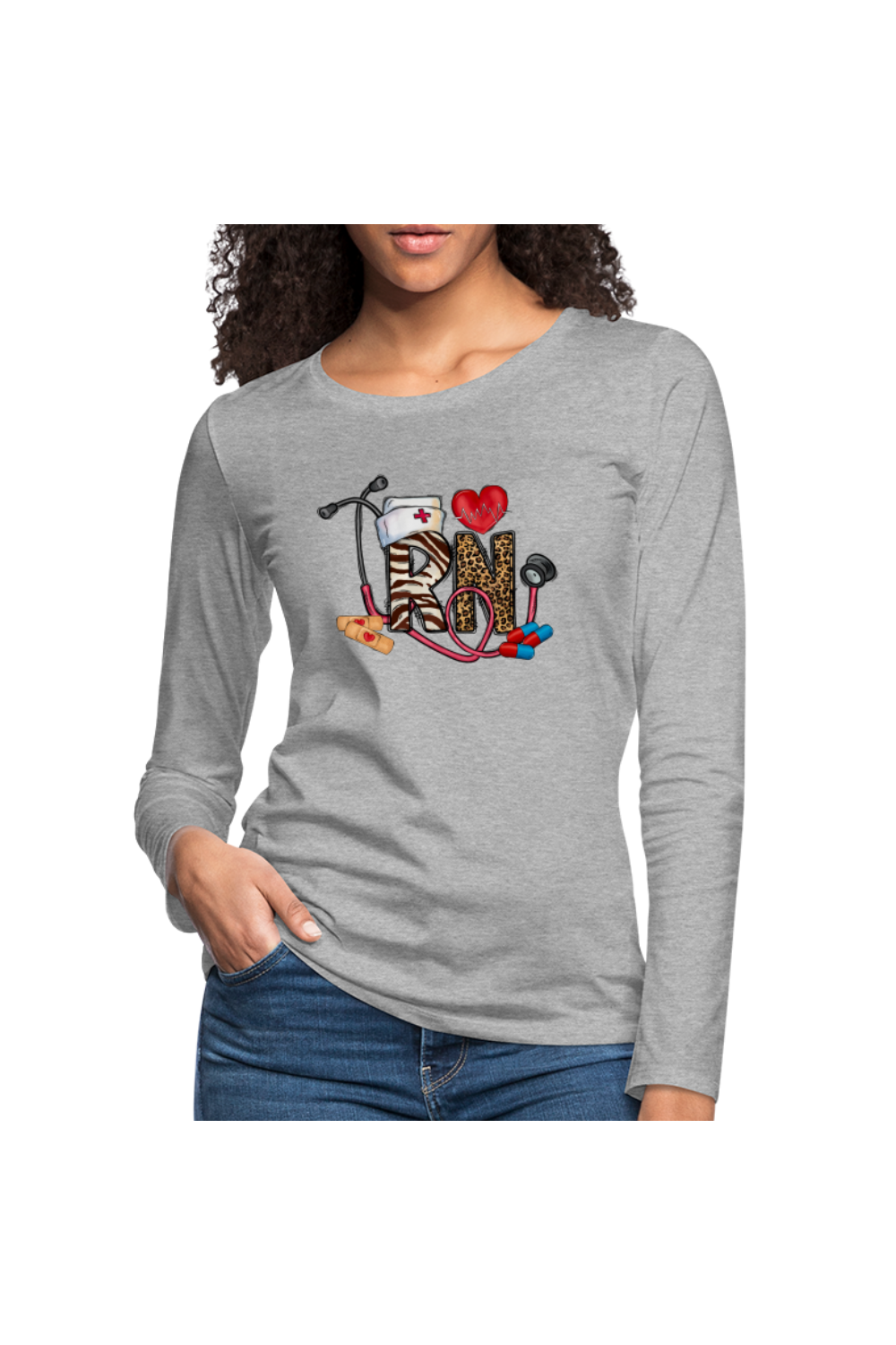 Women's Registered Nurse Long Sleeve T-Shirt nicholesgifts