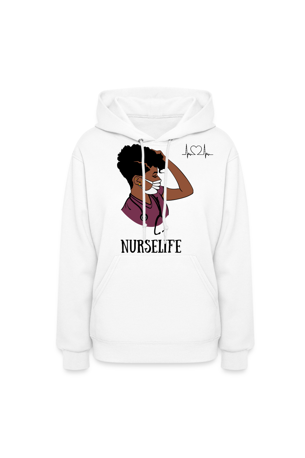 African American Women Nurse Life Long Sleeve Sweatshirt - white -  NicholesGifts.online