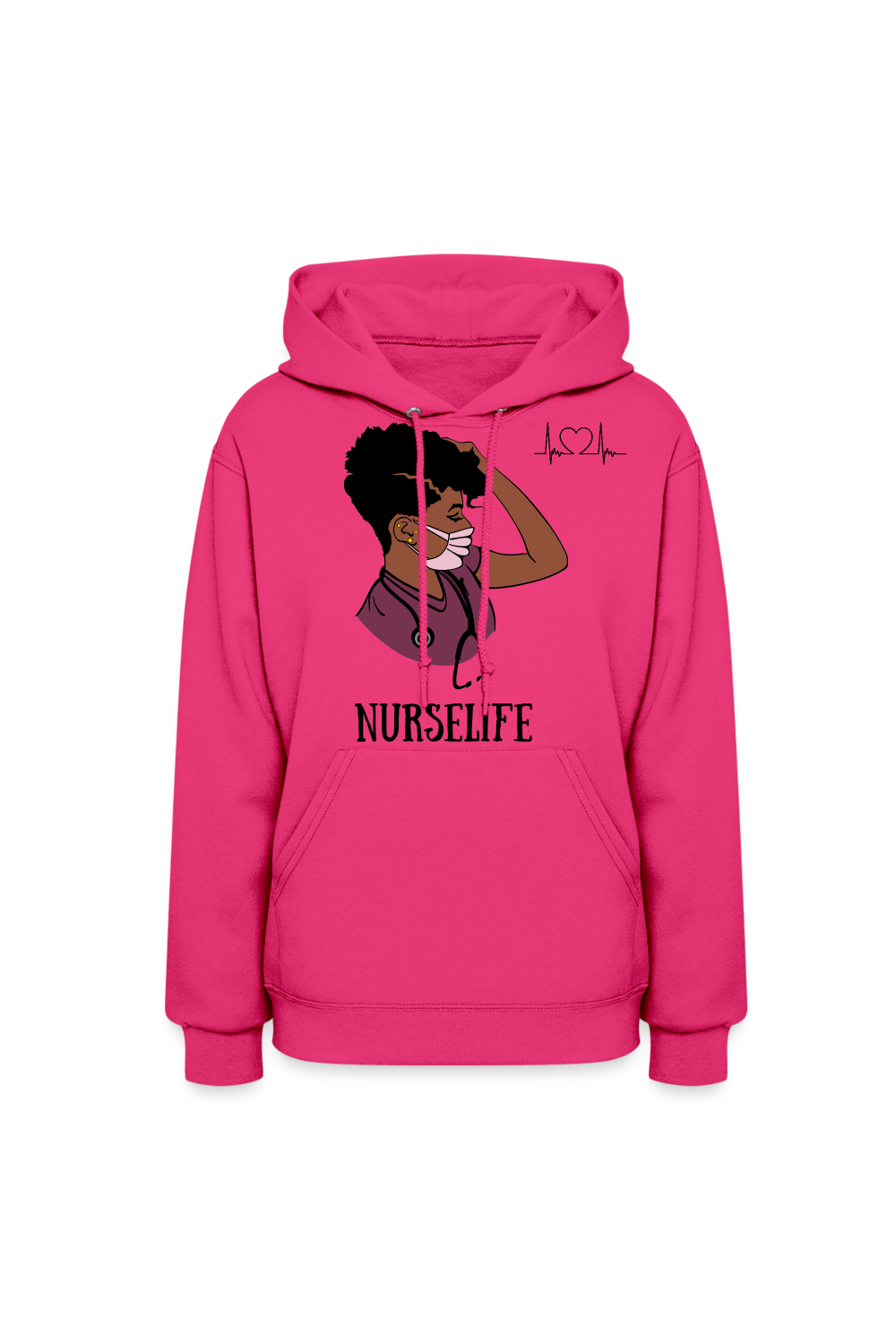 African American Women Nurse Life Long Sleeve Sweatshirt - fuchsia -  NicholesGifts.online