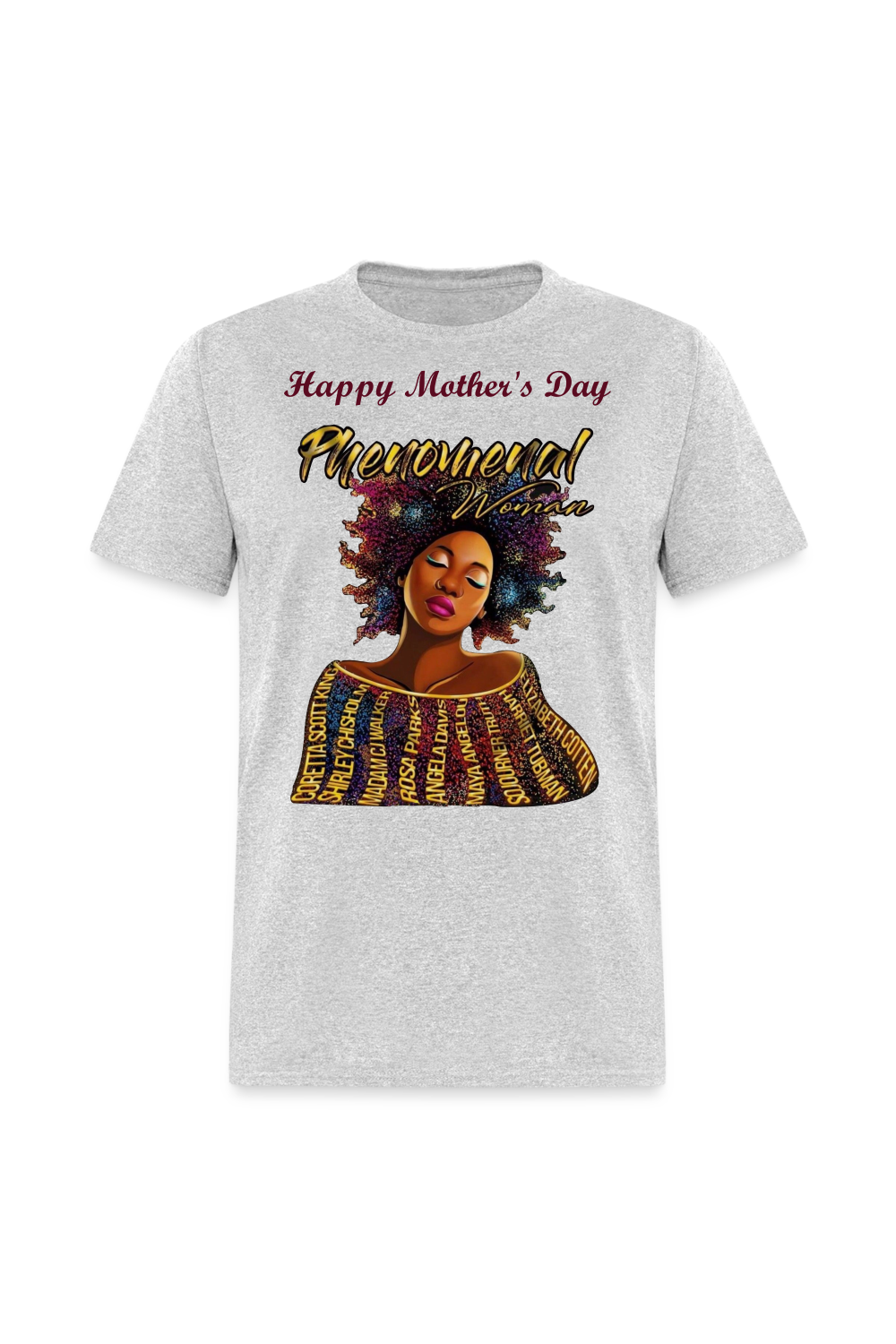 African American Women Mother's Day Woman Short Sleeve Classic T-Shirt - heather gray