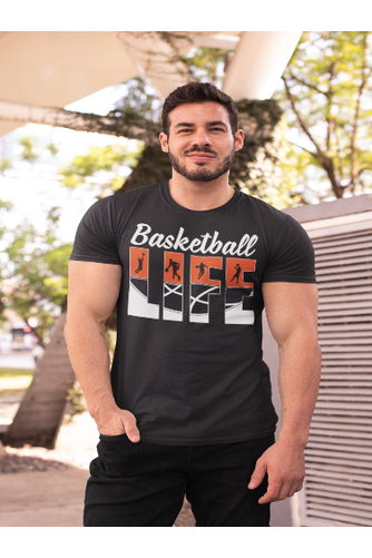 Men Basketball Life Short Sleeve Tee Shirts - NicholesGifts.online